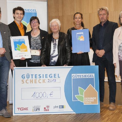 Verleihung Gütesiegel Gesunde Schule Tirol 2019